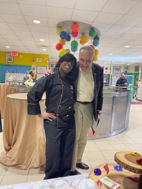Chef Yaya with Senator Chuck Schumer